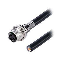 Same Sky (formerly CUI Devices) CDM1265-04D-FW-F16-100-67 Sensor Cables / Actuator Cables Solder Type,Front Fasten M16*1.5,D-Code 4PIN ,Screw Copper alloy,PUR 1.0M