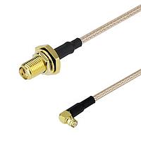 Fairview FMC1221315 SMA Female Bulkhead to RA SMP Female Cable RG-316 Coax