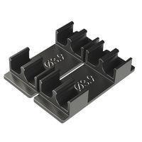 Essentra Components EFA04-71-P03 Coupler Clip Splice Clip & Pads,Black,3.9MM