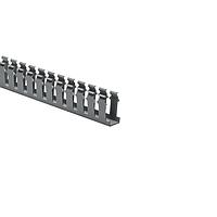 HellermannTyton 181-12011 Slotted Wall Wiring Duct Slotted Wall Wiring Duct, 1" x 2", Adhesive, PVC, Gray, 120 ft/carton