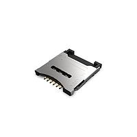 GCT (Global Connector Technology) SIM7200-6-0-18-00-A - Micro SIM Card ConnectorHinged Type, 6 Pin, SMT, 1.75mm Profile