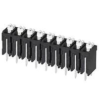 Same Sky (formerly CUI Devices) TBLH10V-500-09BK Fixed Terminal Blocks Terminal block, screwless, High Temp, 5.00, Vertical, 9, Black w Gray Button