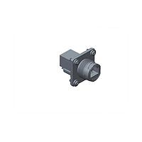 Amphenol LTW RCP-5SPFFH-TSU7001 Circular Backshell RJ, Middle Size, Plastic, 1.5A, Cat 5e, Square, 3 Points Lock, Jack 180  (Horizontal), Receptacle, IP67 Unmated