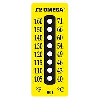 OMEGA TL-E-410-50 8 Dot Water Resistant Non-Reversible Temperature Label (500 °F)