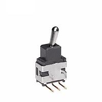NKK Switches A19JH Process Sealed Subminiature Toggle ON-OFF-(ON) .248 BAT RIGHT ANGL PC .4VA