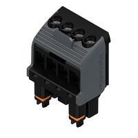 Weidmuller 1421750000 Pluggable Terminal Blocks BHZ 5.00/04/90LH BK/GGY