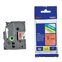 Label printed Brother TZe-421 Black text on 9mm red background