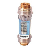 OMEGA FLC-H12 Clear In-Line Variable Area Flow Meters (10 GPM, 1/2 in, NPT Female)