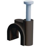 Essentra Components 22NCC0800R Cable Clamp, Nail-In Nail In Cable Clip,Single, Round, .453x.302 Inside
