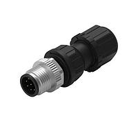 Wurth Elektronik 643712100008 Plugs WRCIRC M12  Screw  Coding A  FA Solder Field Attachable Solder Bucket Straight with Metal Coupling Nut Male connector, polarity 8