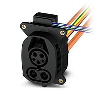 PHOENIX CONTACT 1720106 Vehicle Charging Inlet CCS1 Vehicle Charging Inlet, 375A for DC Charging, No AC Charge, 12V Locking Actuator, 2 Meters of Cable Attached