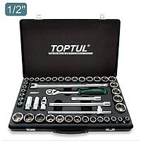 TOPTUL GCAD4601 46PCS Professional Grade 1/2 inch DR. Socket Set (METRIC & SAE)