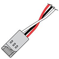 VCC CNXGE4112 LED Power Cable 2 Lead, 2 Header 12" 24awg Jumper Cable