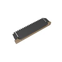 Amphenol FCI SFW17R-4STAE1LF Connectors 1.00mm Flex Connector, SFW-R series, 17 Position, Top side Contact, Side Entry Surface Mount ZIF Connector, Lead Free, with Cable Lock, Selective Gold plated Terminals with Tin-plate Solder-tail.