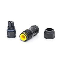 Amphenol LTW CB-04BMFA-QL8MP0 Standard Circular Connector X-Lok, Middle Size, Plastic, 10A, 04 pins, Male Connector, Female Contact, Straight, Push Lock, Crimp, Field Installable, F8.0 - F10.0mm, IP68