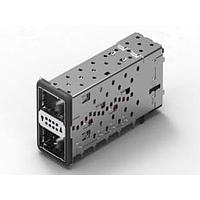 AMP Connectors - TE Connectivity 2085945-5 QSFP+ QSFP+ Assy, 2x1 Gskt 2LP-Outr, Stacked
