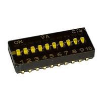 CTS Electronic Components 218-10LPSTJ DIP Switches 10 switch sections SPST