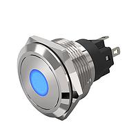 EAO 82-6151.0225 Panel Mount Indicators / Switch Indicators 82-6151.0225.indicator.-.22 mm.stainless steel.flush/flat.point.blue.110 V.soldering terminal