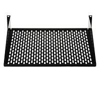HellermannTyton T19X145V Racks & Rack Cabinets Vented Cantilevered Equipment Shelf, 2U, Steel, Black, 1/box
