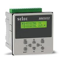 Selec MM3032 - P1 PLC, Built-in HMI, upto 8 DI, 6 DO, 2AI  ( 96 x 96 )