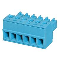 Same Sky (formerly CUI Devices) TBP02P1-381-06BE Plugs Terminal block, pluggable, 3.81, plug, 6 pole, slotted screw, blue