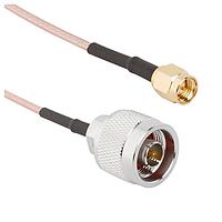 Amphenol RF 095-902-531M100 RF Cable Assemblies N-Type Str Pl to SMA G-316 50 Ohm 1 Meter