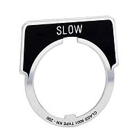 Square D 9001B104 Legend Plate, Slow PUSH BUTTON LEGEND PLATE 30MM, Type B