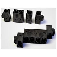Amphenol Fiber Optics 955-602-04010 Fiber Optic Connectors Stack MPO Adapt 1x4 BLK w/Flnge, no shut