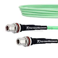 Fairview FMCA1282 Low Loss Test N Female Bulkhead to N Female Bulkhead Cable LL335i Coax and RoHS