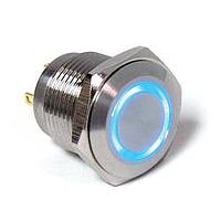 E-Switch PV6F240DD-311-R Anti-Vandal Switches 2A 48DC OFF(ON) SPST WHT LED SLDR IP65