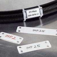 HellermannTyton IMP2.5W1.7510C2 Identification Plate Identification Marker Plate, 2.5" x 1.75", Nylon, White, 100/pkg