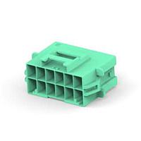 AMP Connectors - TE Connectivity 7-2232264-6 Headers & Wire Housings PTL 2X6 CAP PANEL MT GLW WIRE KEY C GRN