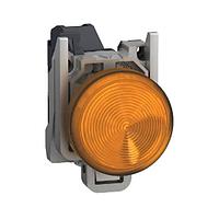 SCHNEIDER XB4BVBM5GEX Pilot Light HAZ LOC PUSHBUTTON SWITCH, 24- 240 Vac/dc, Orange, -40 +70 , IP65