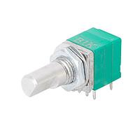 Same Sky (formerly CUI Devices) PTN09S1-H50225DB Rotary Potentiometer 9.5mm, horizontal, SW, 1 gang, detent, 50K ohm, 25mm D-cut shaft, linear