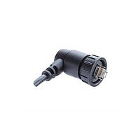 Amphenol LTW RJS-5EAMMM-LR7E06 Cat 5e RJ, Large Size, Plastic, 1.5A, Cat 5e, Right Angle, 2 Points Lock, Overmolded, Length 6000mm, IP67