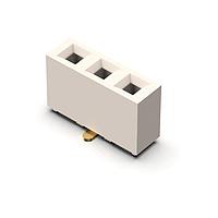 GCT (Global Connector Technology) BG306-03-A-1-0400-L-B Sockets 3w, 2.54mm Pitch Socket, SIL, SMT, Vert, R1, GF, LCP Nat, T+R+C
