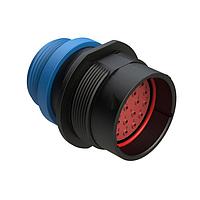 Amphenol SINE Systems AHDP04-24-23PR-STA Connectors 23 Position Receptacle, Pin, Shell Size 24, Reduced Diameter Seal (Blue), Small Thread Adapter
