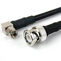 Fairview FMC0408240 RA SMA Male to BNC Male Cable LMR-240 Coax with Times Microwave Connectors