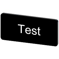 SIEMENS 3SU19000AC160DV0 Labeling Plate, Test INSCR. LABEL, BLACK 12.5 X 27MM, TEST