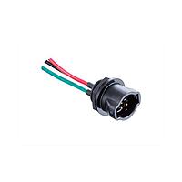 Amphenol LTW CB-04RFMC-RC7A50 RBL, Middle Size, Plastic, 10A, 04 pins, Female Connector, Male Contact, Circular, Push Lock With Latch, Crimp, Receptacle With Cable/Wire, Length 500mm, IP67