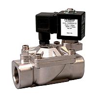 OMEGA SV4004A-SS 2-Way, NO,NC, Pilot Operated, Hot Water/Steam Solenoid Valves (9 gal/min, 1 in, NPT Male, 1 in, Pilot Operated, Normally Closed)