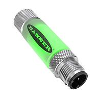 Banner Engineering S15LGYNQ Photoelectric Sensors S15L Series: 2-Color In-Line Sensor Status Indicator; Voltage: 10-30 V dc; Housing: Polyurethane; IP67; Input: NPN; Colors: Green Yellow; Male-Female 4-pin M12 Integral QD