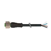 Murrelektronik 7000-12221-6141000 Connectors M12 female 0 with cable, PVC 4x0.34 bk UL/CSA 10m