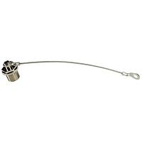 HARTING 21010000038 Cap Metal Cover for male M12 w/ lanyard with small eyelet (lanyard screwed to cap)