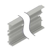 Banner Engineering TR100-4 2-Slot PVC Mounting Track Mounting Track: 100 mm (4 in) Length; PVC Mounting Track for Multiple Systems; 2 Slots; 100 mm (4 in) Long
