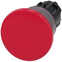 SIEMENS 3SU10301BD200AA0 Mushroom PUSHBUTTON, MOM, RED, MH CAP O40MM