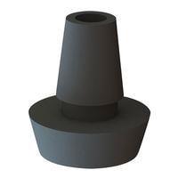 Essentra Components POF-12664 Feet Foot, Push On,Black,.62 in Head Dia