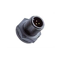 Amphenol LTW AU-04PMMS-SC7001 Standard Circular Connector Ceres, Mini Size, Plastic, 2A, 04 pins, Male Connector, Male Contact, Circular, Screw Thread, Solder, Receptacle, IP67