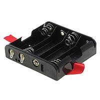 Eagle Plastic Devices 12BH351-R-GR Battery Clip 4XAA TABS W/RIBBON