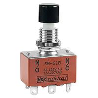 NKK Switches SB61B Standard Switches DPDT ON(ON) 10A BLK CAP SOLDER LUG